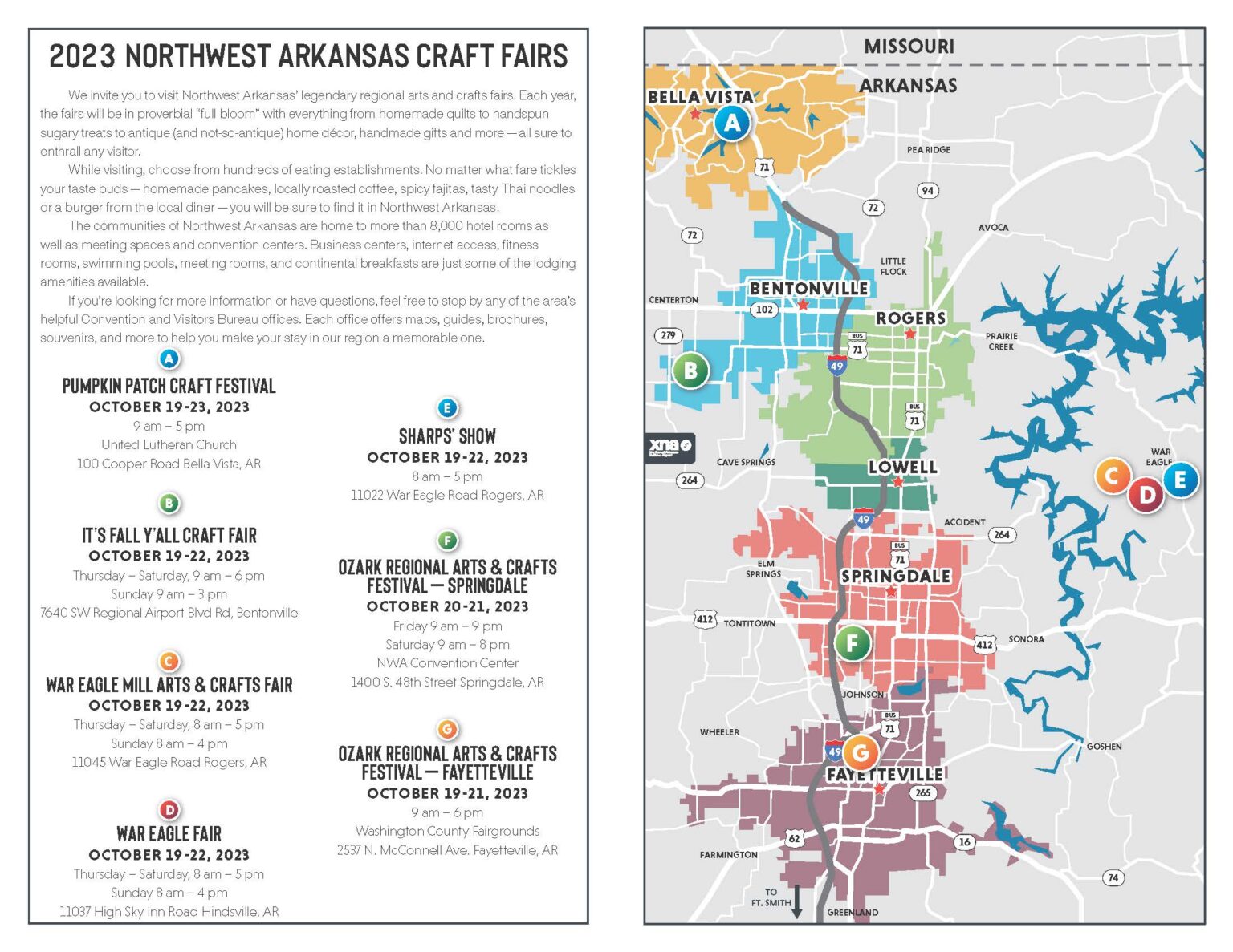 Northwest Arkansas Craft Fairs Destination Rogers Arkansas